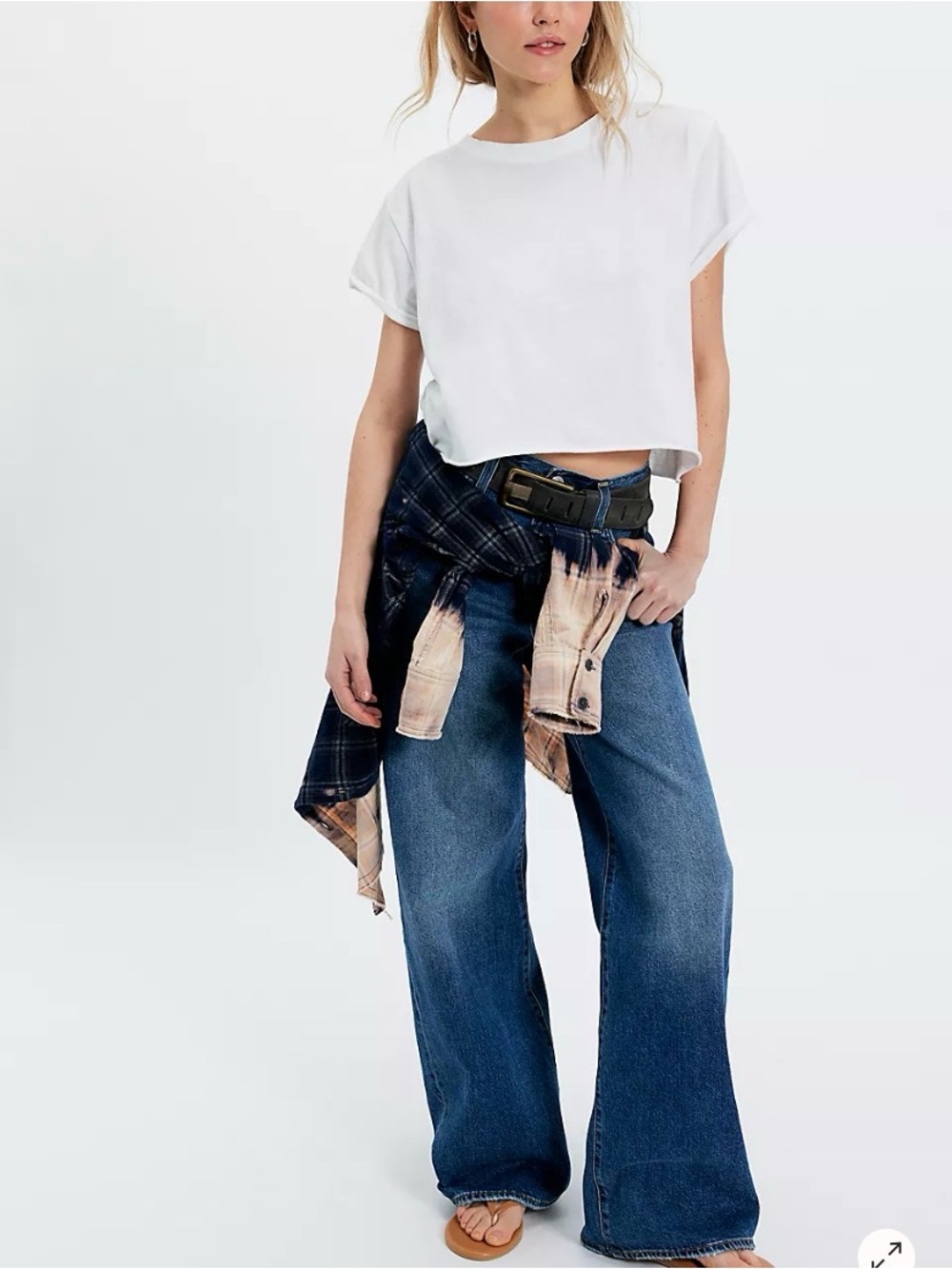 Levi's X Free people Dark Blue Wide-Leg High-Rise Jeans